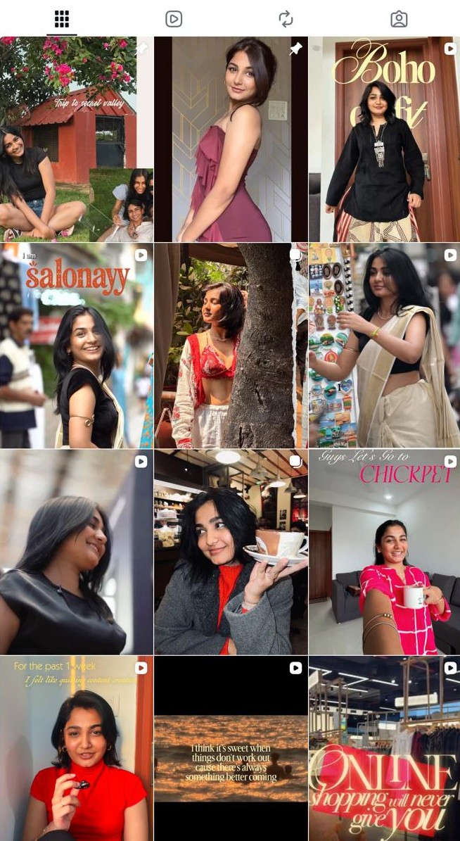 Instagram grid preview of Salonayy
