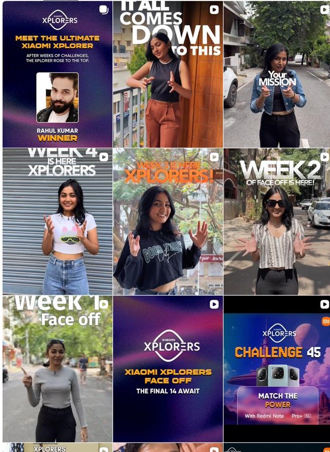 Xiaomi Explorers Instagram campaign preview
